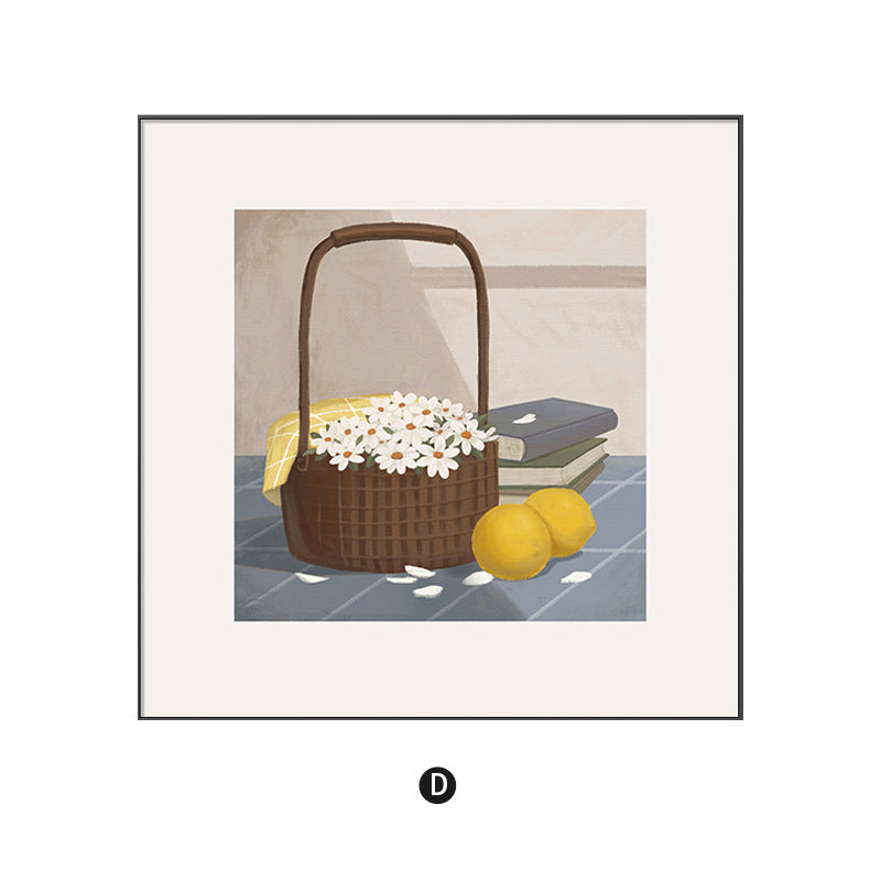 Decorative Floral Basket Art Print