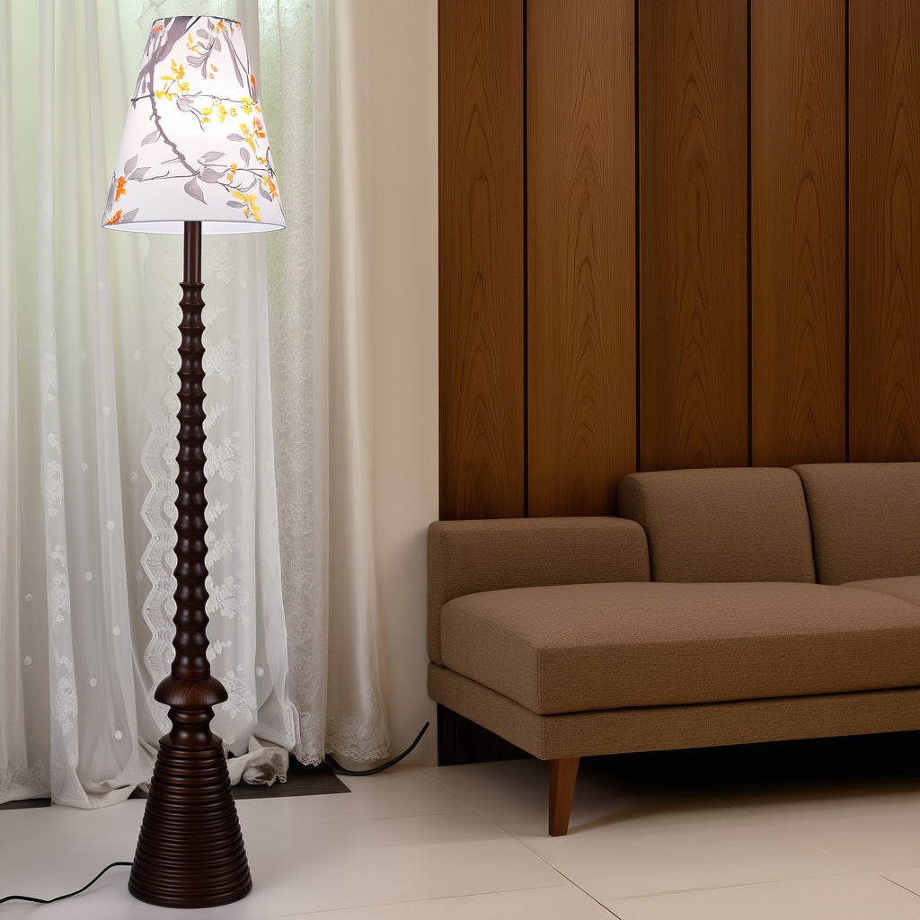 Flower pattern floor lamp