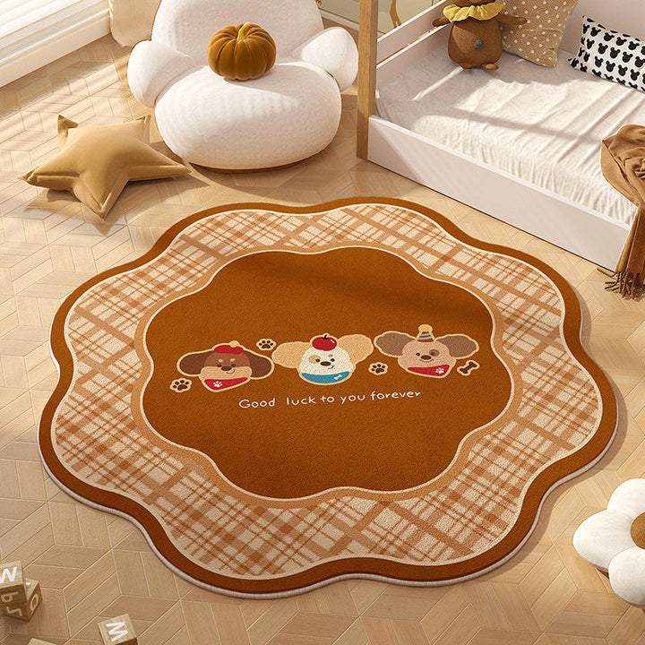 Playful Animal-Themed Round Area Rug