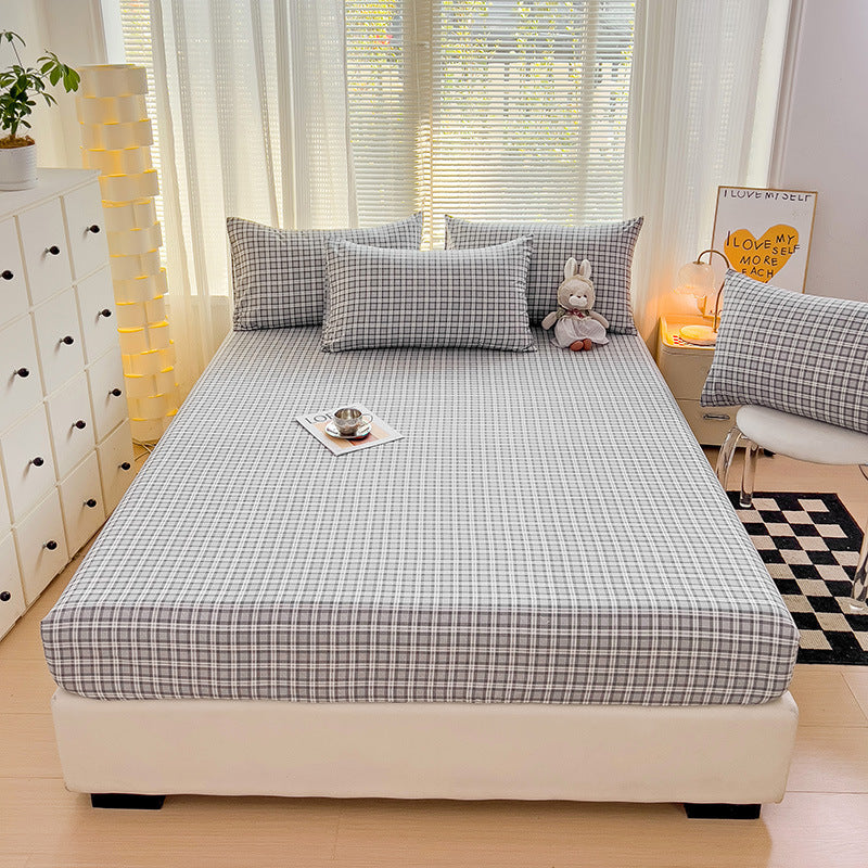 Premium Flannel Plaid Bed Linen Set