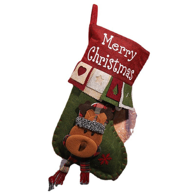 Cute Christmas stocking with reindeer motif