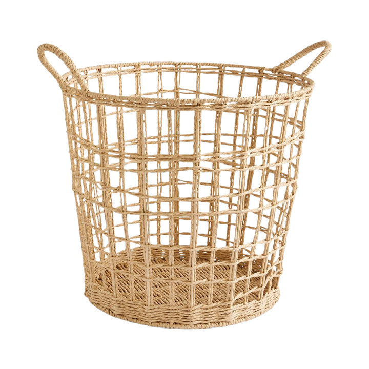 Stylish storage basket made of natural material