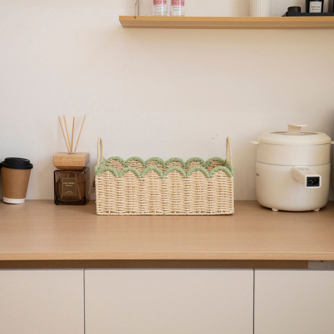 Decorative Scalloped Storage Basket