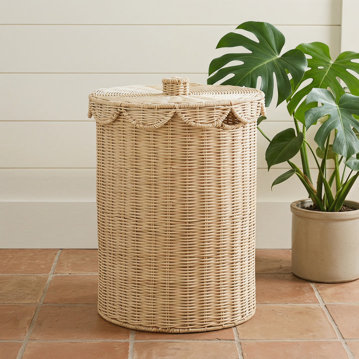 Practical laundry basket with lid