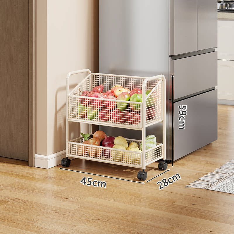 Stackable Five-Tier Metal Mesh Kitchen Pantry Organizer Rack