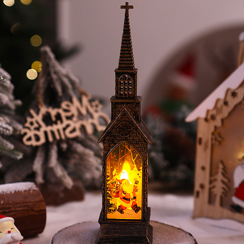Illuminated Christmas Church Decoration