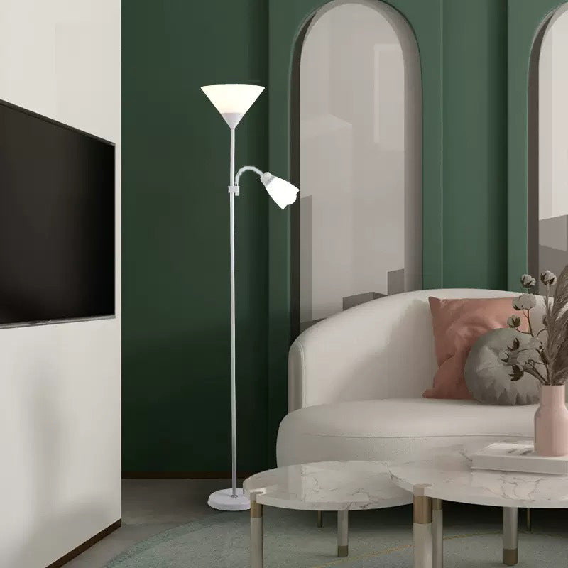Multifunctional floor lamp with adjustable reading light
