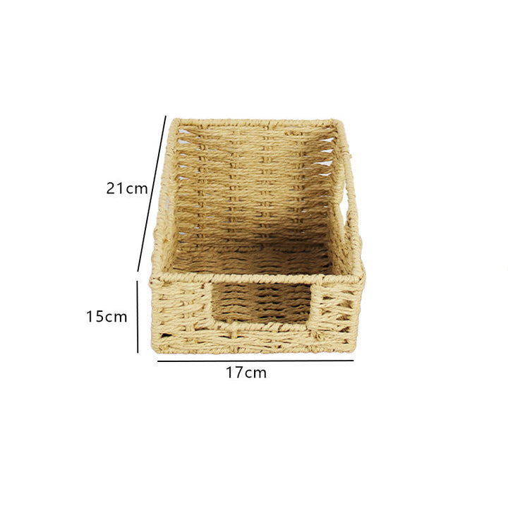 Natural Fiber Rectangular Storage Basket