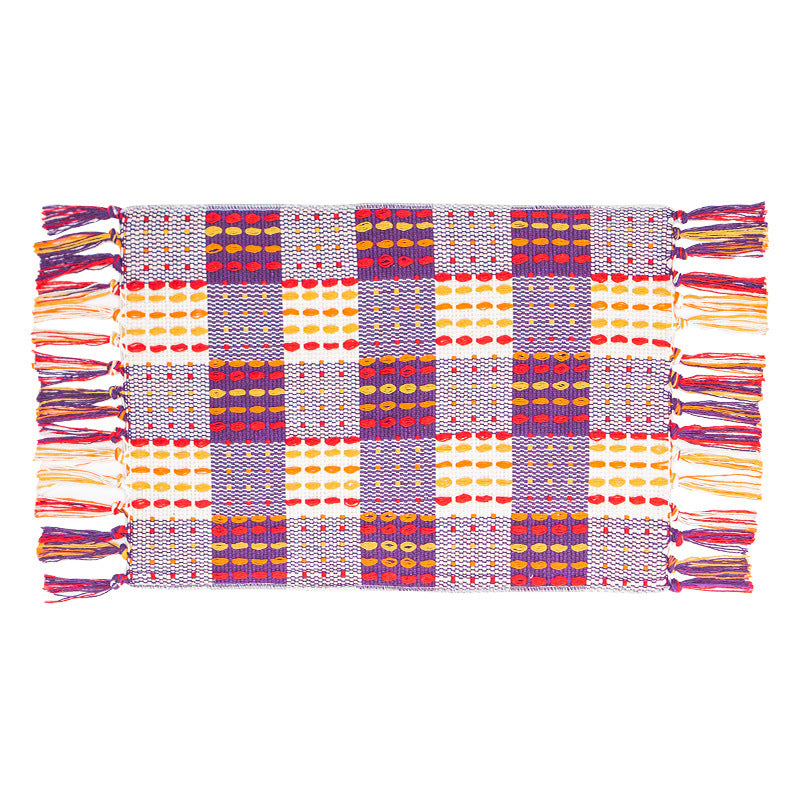 Woven placemat made of cotton in buffalo check with fine structured surface