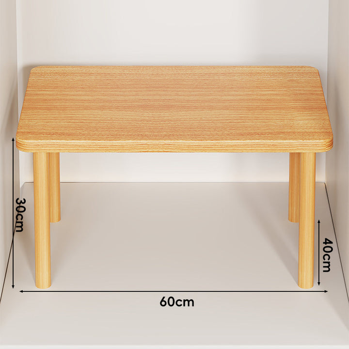 Adjustable Multi-Height Wooden Monitor Riser and Desktop Shelf