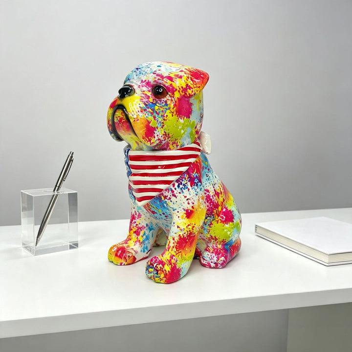 Colorful decorative figure of a dog in modern design