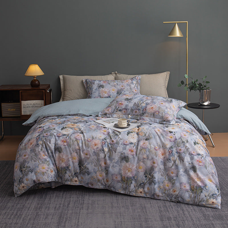 Nature-Inspired Botanical Print Duvet Cover Set