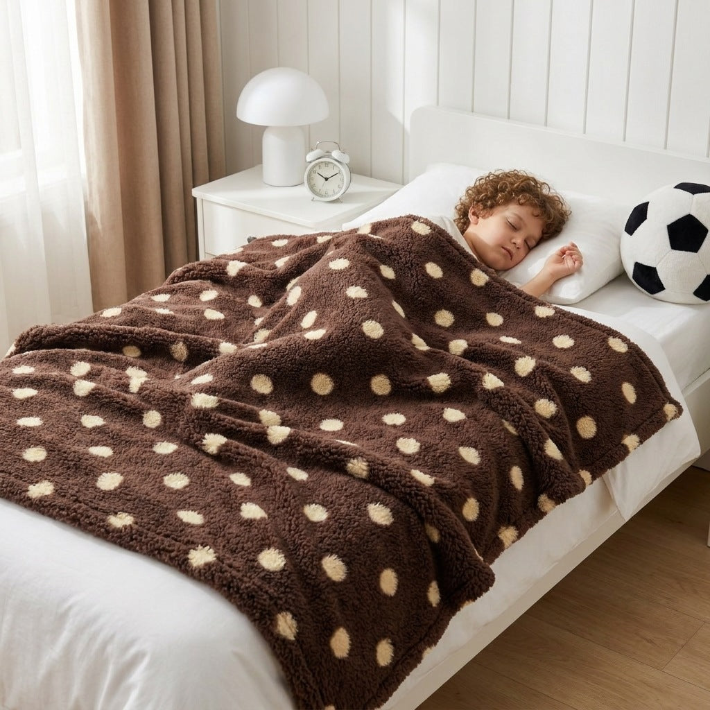 Soft Cozy Polka Dot Fleece Blanket