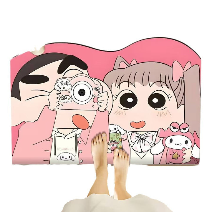 Playful Cartoon-Themed Floor Mat