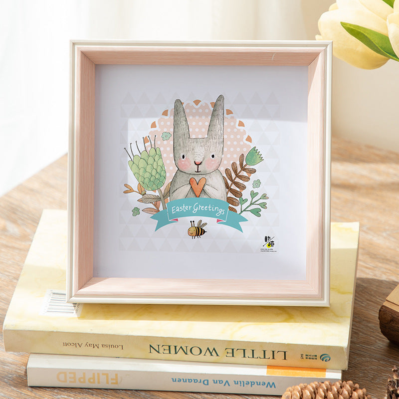 Cute Animal Illustration Framed Art for Home