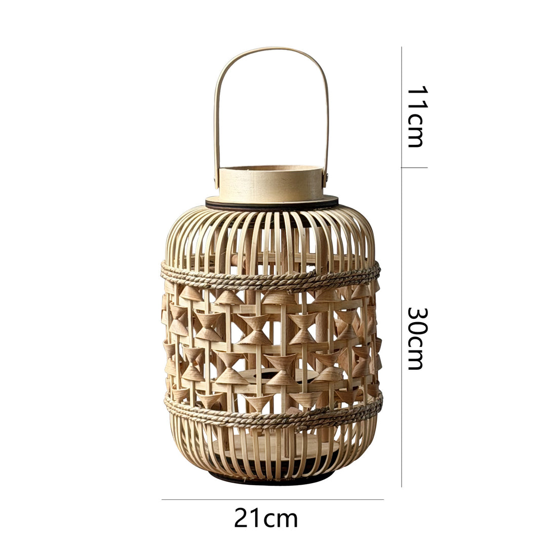 Decorative Lantern made of woven bamboo