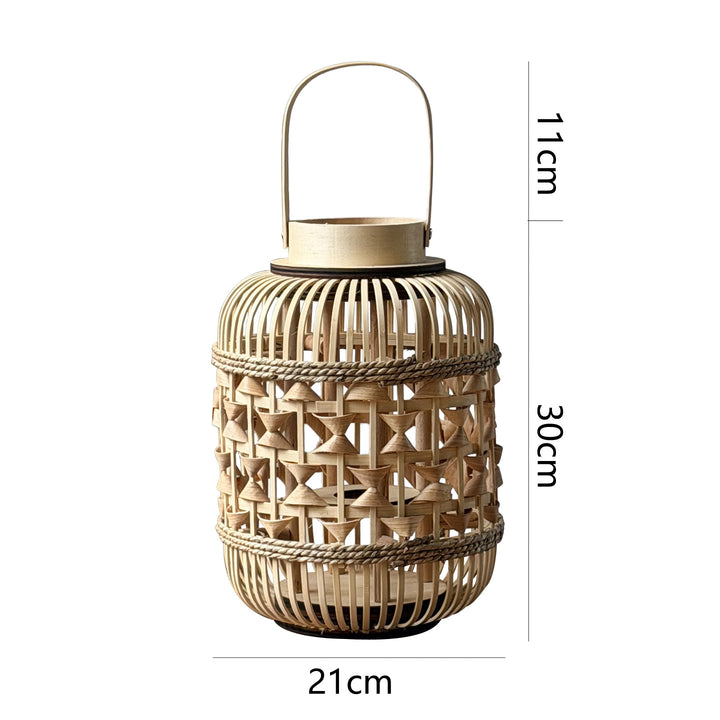 Decorative Lantern made of woven bamboo