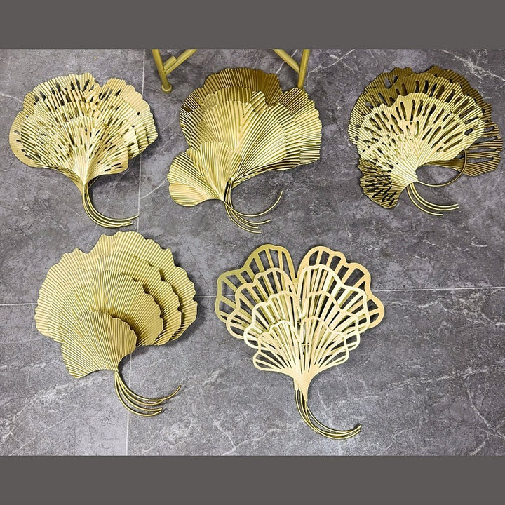 Elegant Ginkgo Leaf Wall Art Hooks