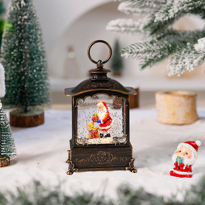 Lighter lantern with snow scenes