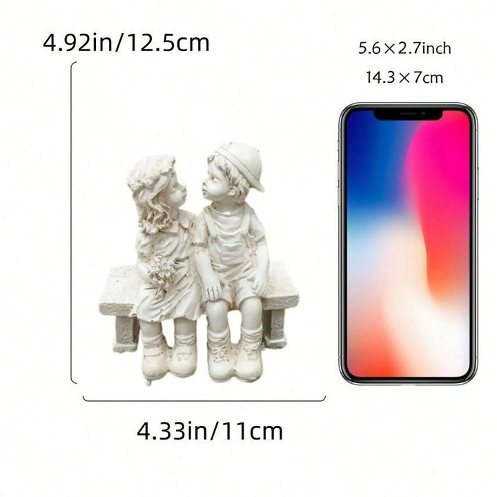 Cute Children Sitting Sculpture
