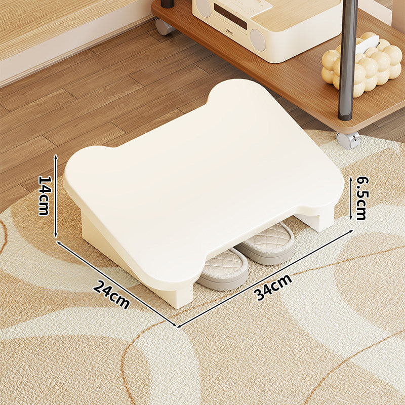 Low Wooden Slipper Bench with Under-Seat Storage