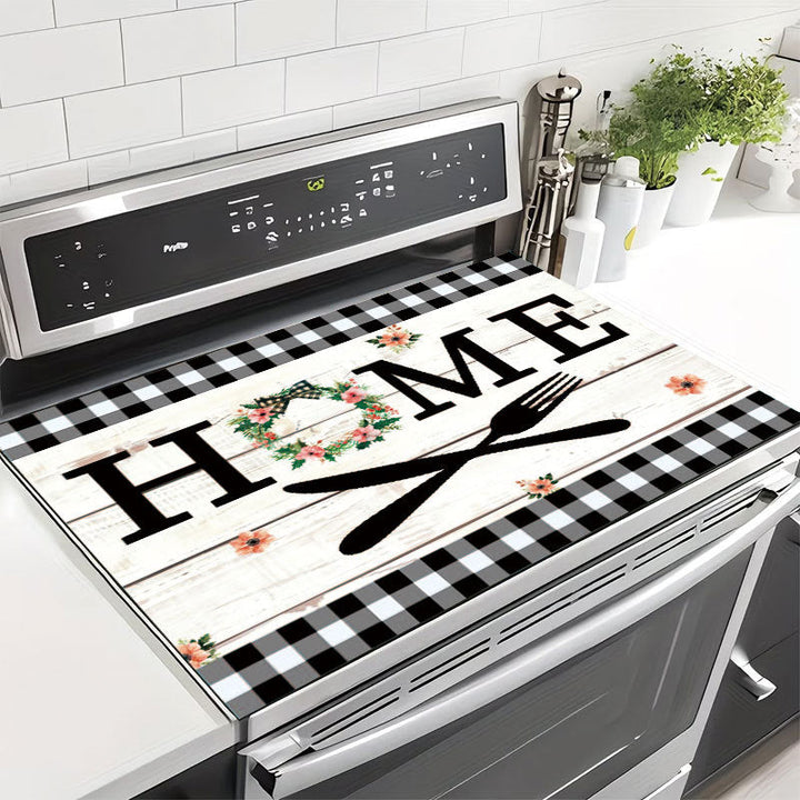 Decorative Heart and Bow-Themed Kitchen Mat