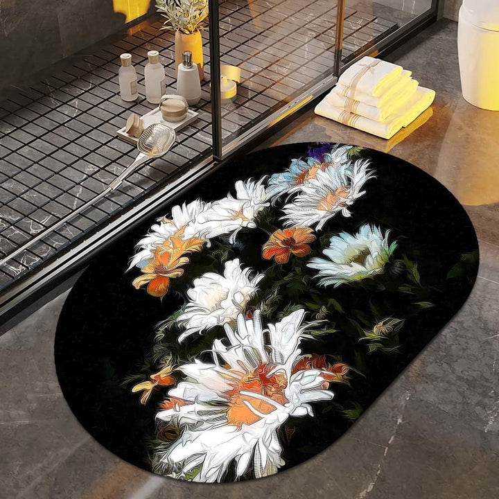 Floral Art Bath Rug