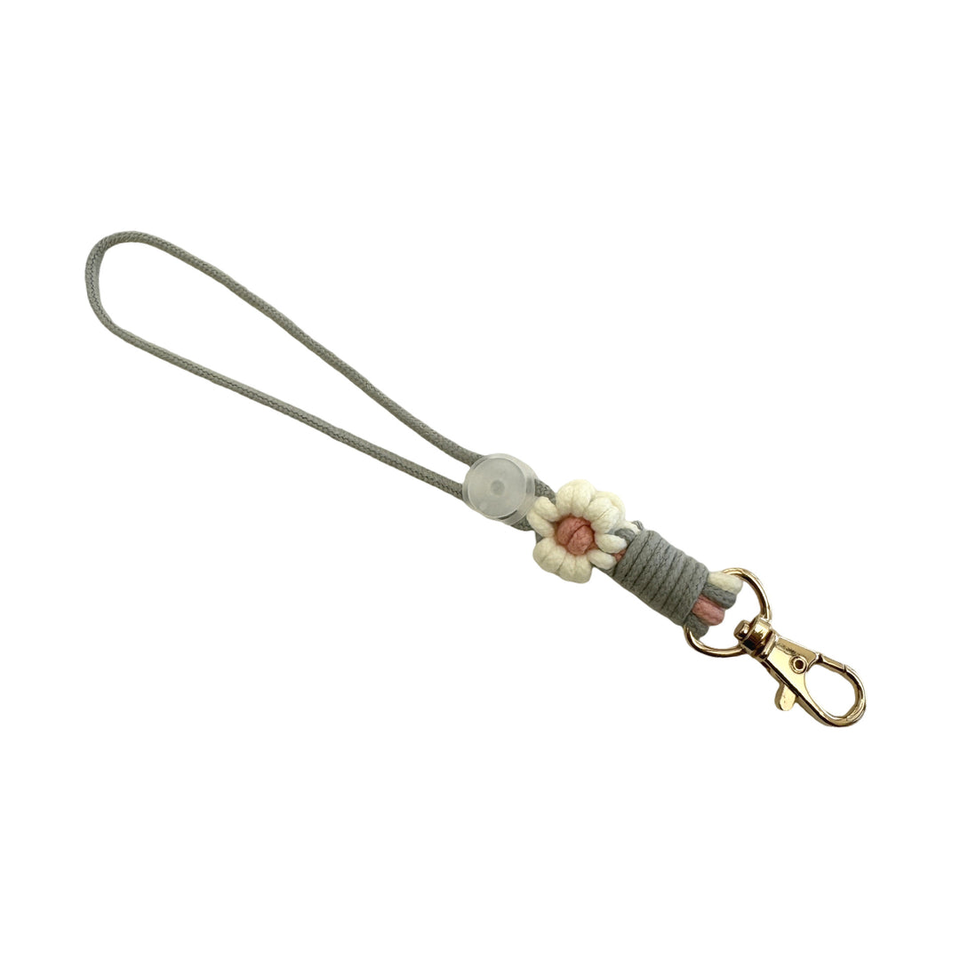 Floral Macrame Keychain Holder