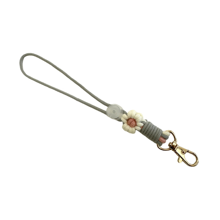 Floral Macrame Keychain Holder