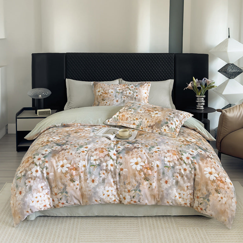 Nature-Inspired Botanical Print Duvet Cover Set