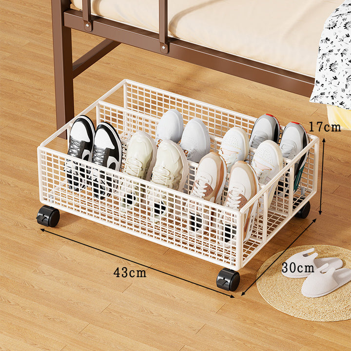 Under-Bed Low-Profile Mesh Shoe Storage Organizer