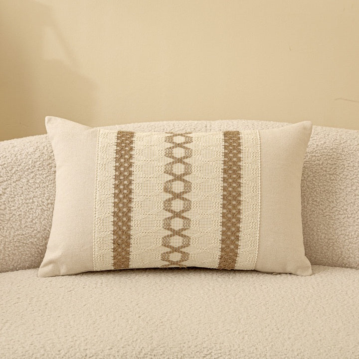 Textured Knitted Throw Pillow