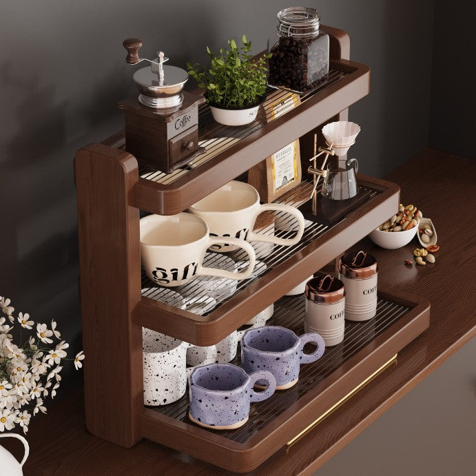 Wooden frame shelf