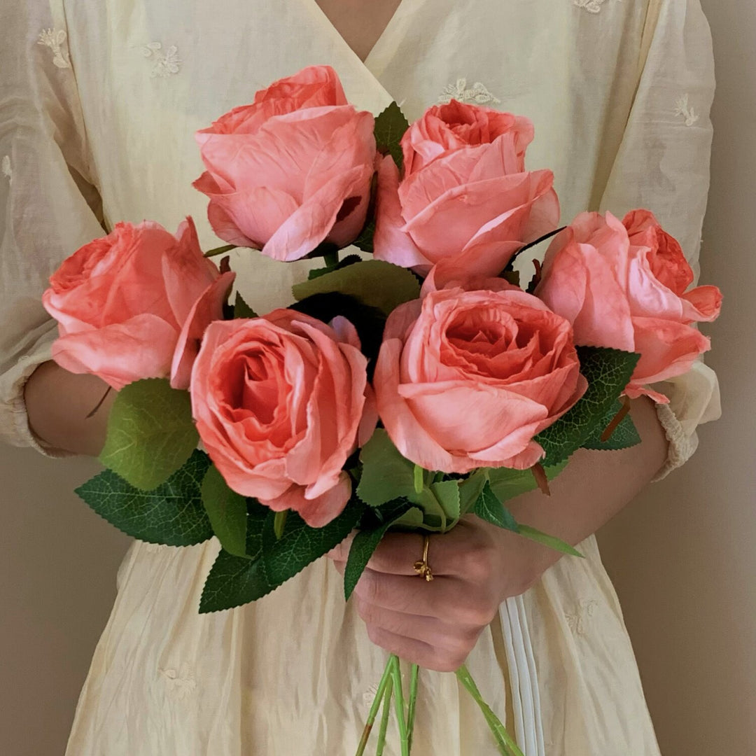 Realistic Long Stem Artificial Rose
