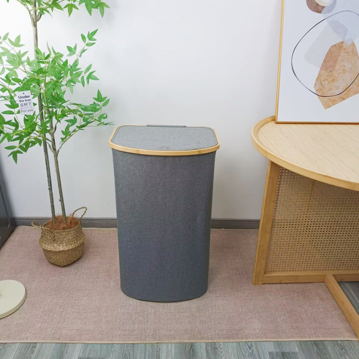 Modern laundry basket with removable lid