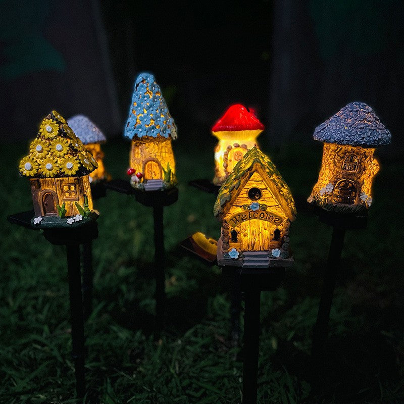 Miniature Hand-Painted Resin Mushroom Fairy House Garden Ornament