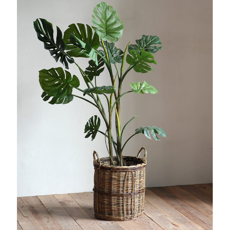 Handcrafted storage basket made of willow