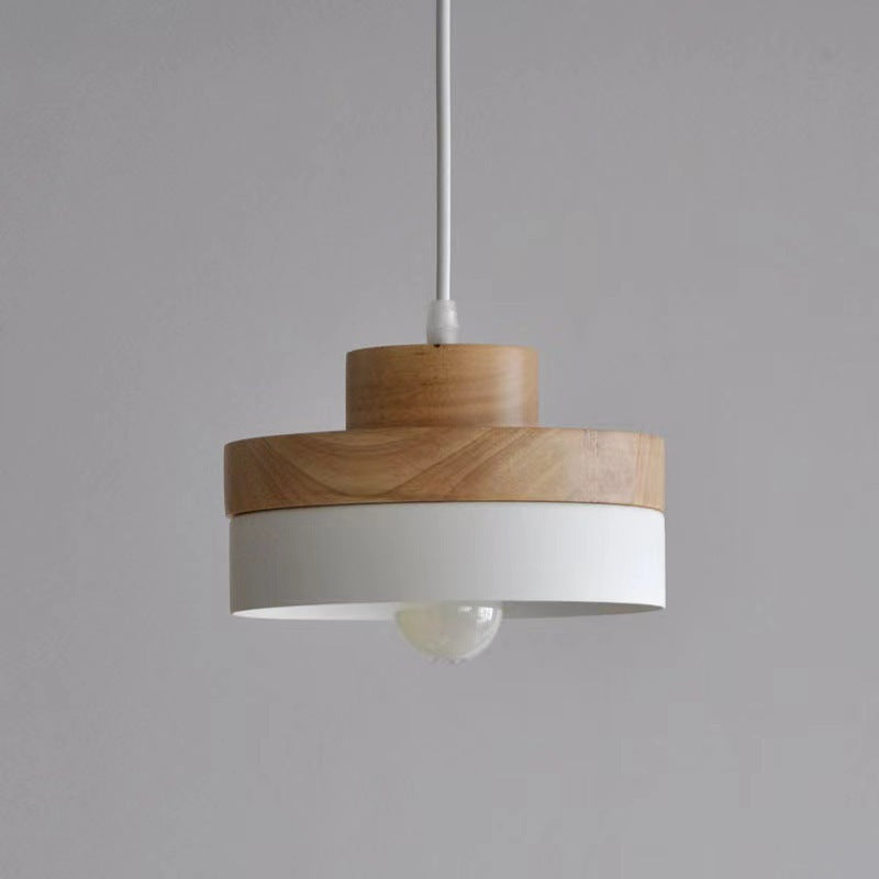 Geometric Layered Wooden Pendant Light