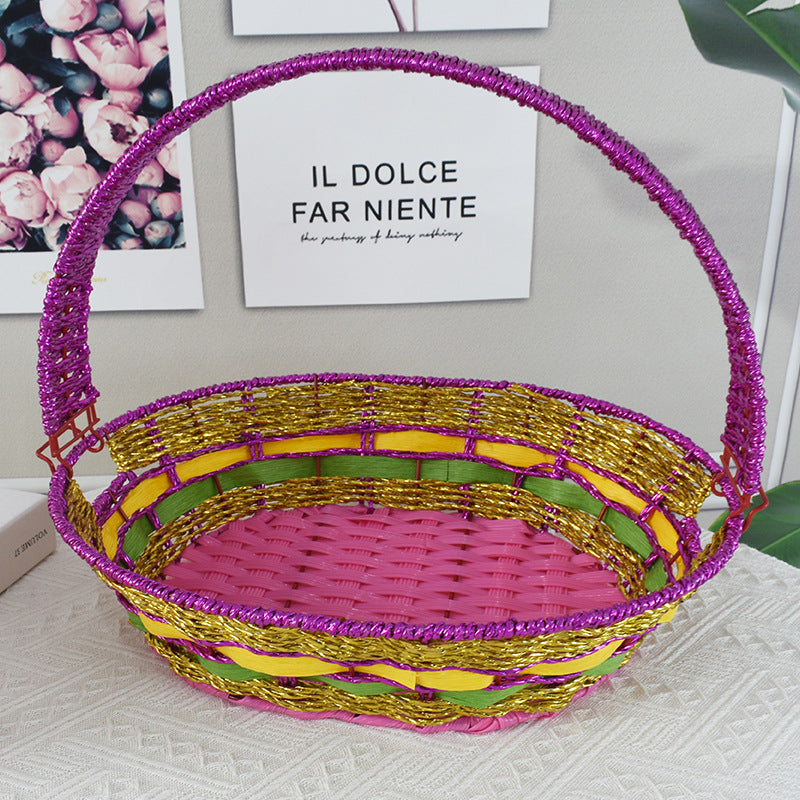Colorful Decorative Woven Basket