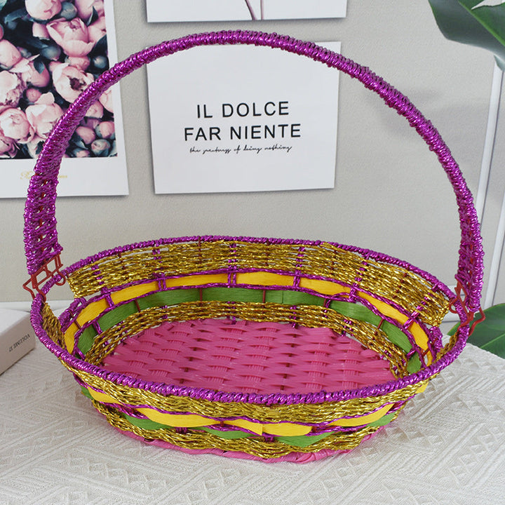 Colorful Decorative Woven Basket