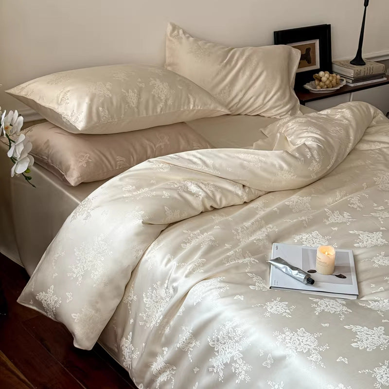Luxurious Woven Cotton Duvet Cover Set