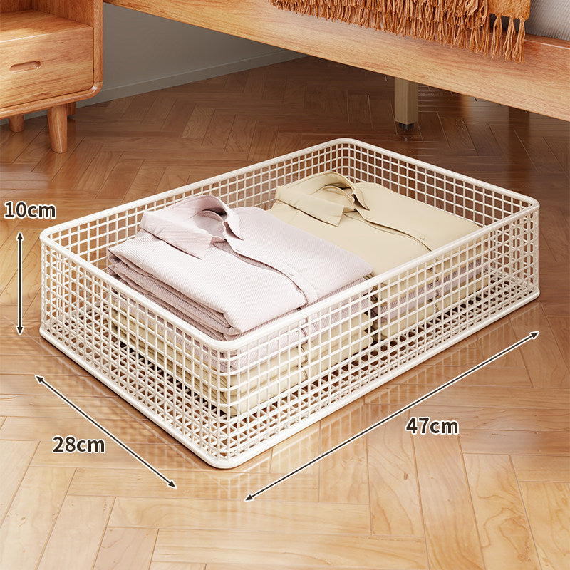 Under-Bed Rolling Mesh Storage Basket with Castor Wheels