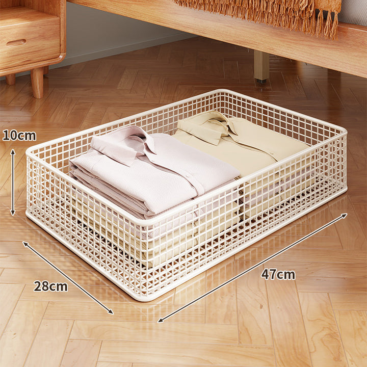 Under-Bed Rolling Mesh Storage Basket with Castor Wheels