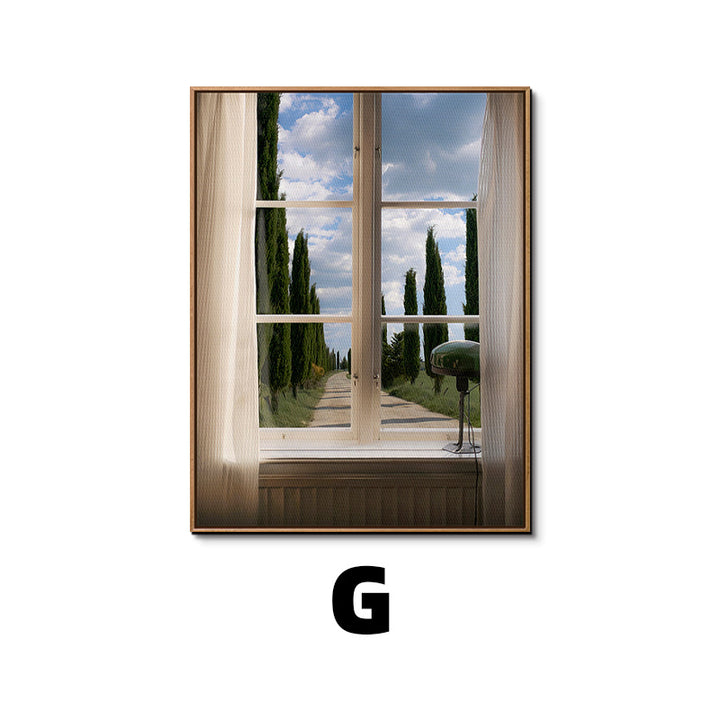 Framed Botanical Window Artwork