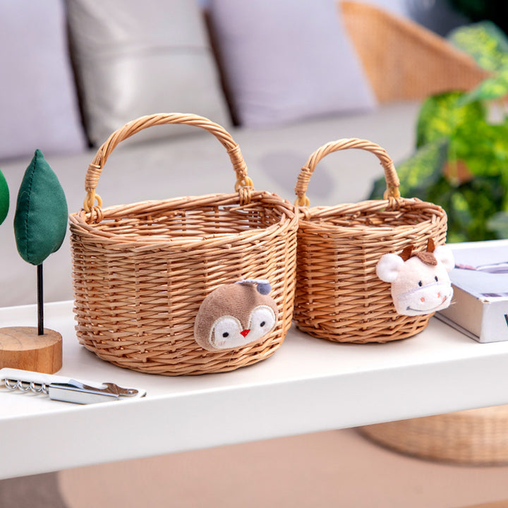 Funny storage basket with animal motif