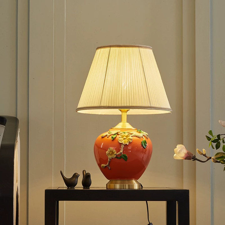 Artistic ceramic table lamp