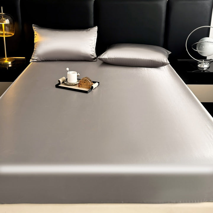 High-Thread Count Satin Bed Sheet Set