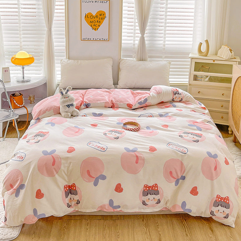 Playful Heart Pattern Duvet Cover Set