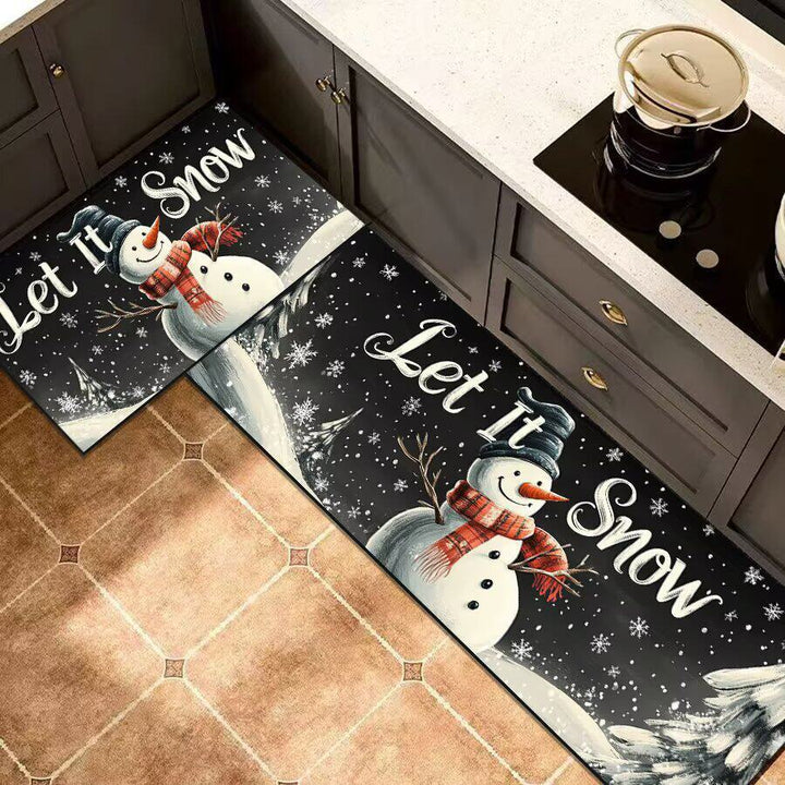 Whimsical Gnome-Themed Kitchen Mat