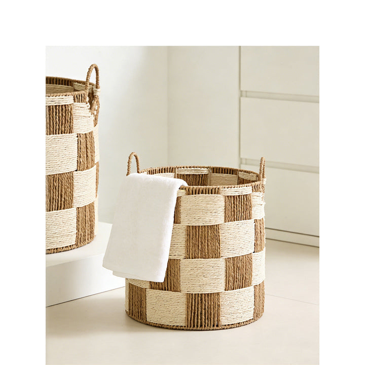 Storage basket with handles